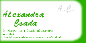 alexandra csada business card